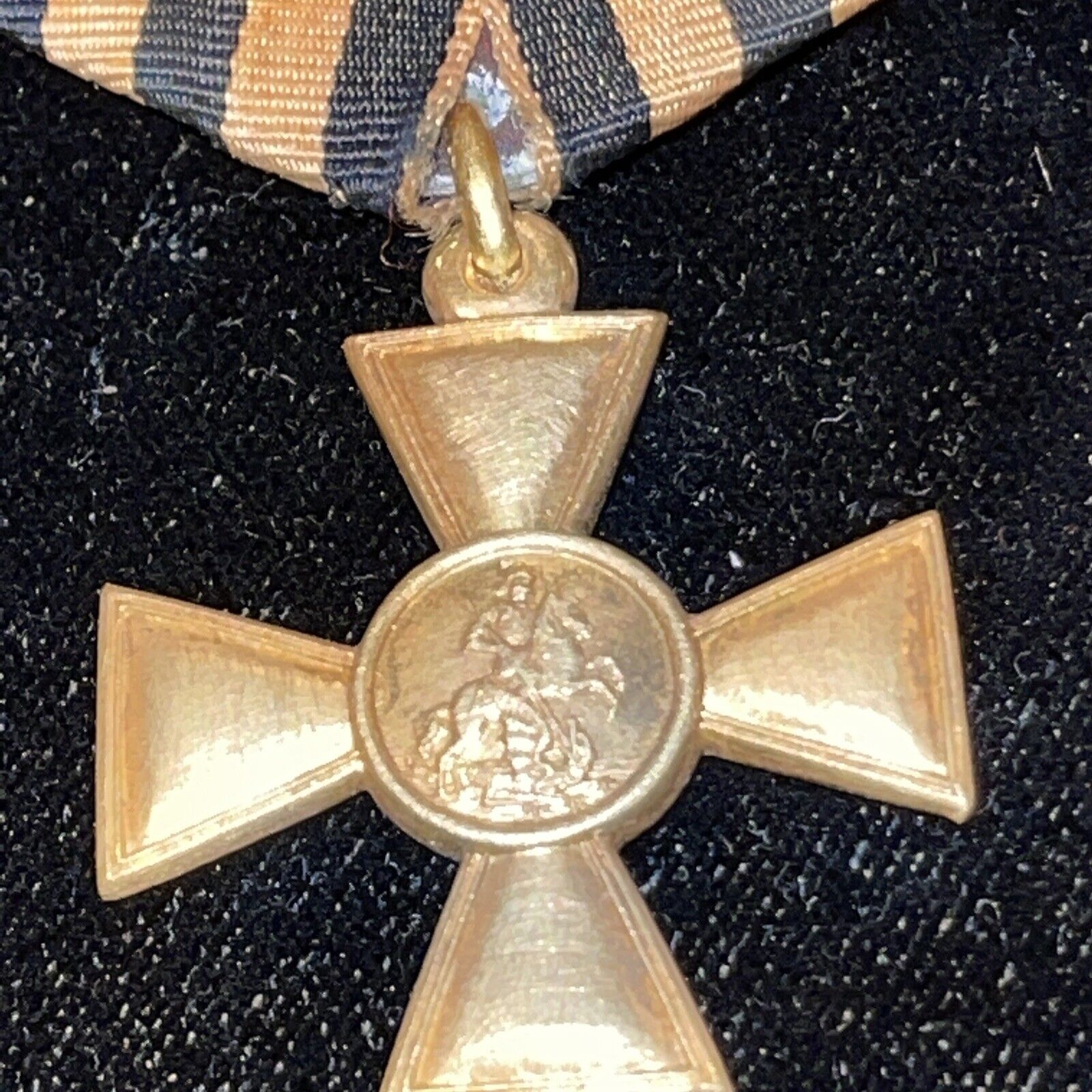 RUSSIAN PROVISIONAL GOVERNMENT ORDER OF SAINT GEORGE CROSS BRONZE GILT GOOD COND