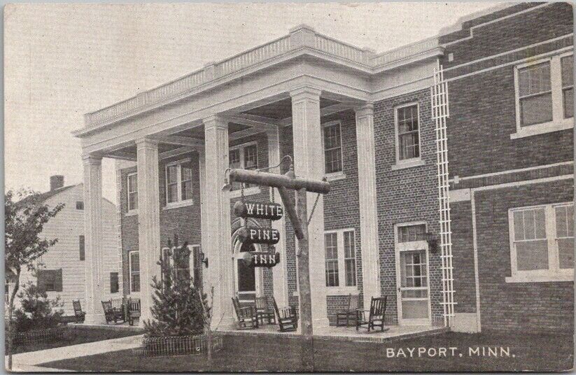 Bayport, Minnesota Postcard WHITE PINE INN Hotel / Front View c1950s Unused