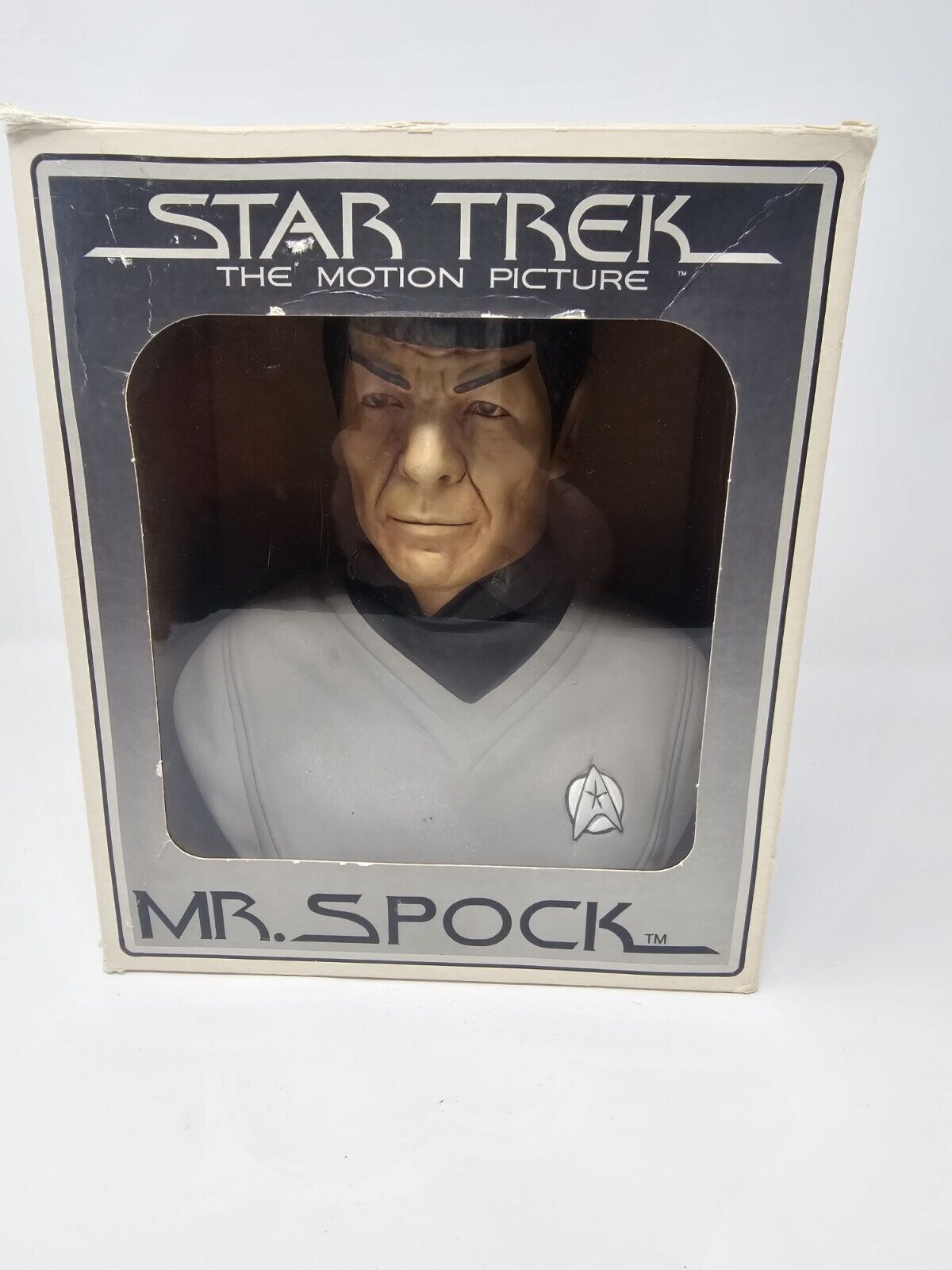 Vintage 1979 Mr. Spock Ceramic Bust Star Trek Grenadier Liquor Decanter In Box