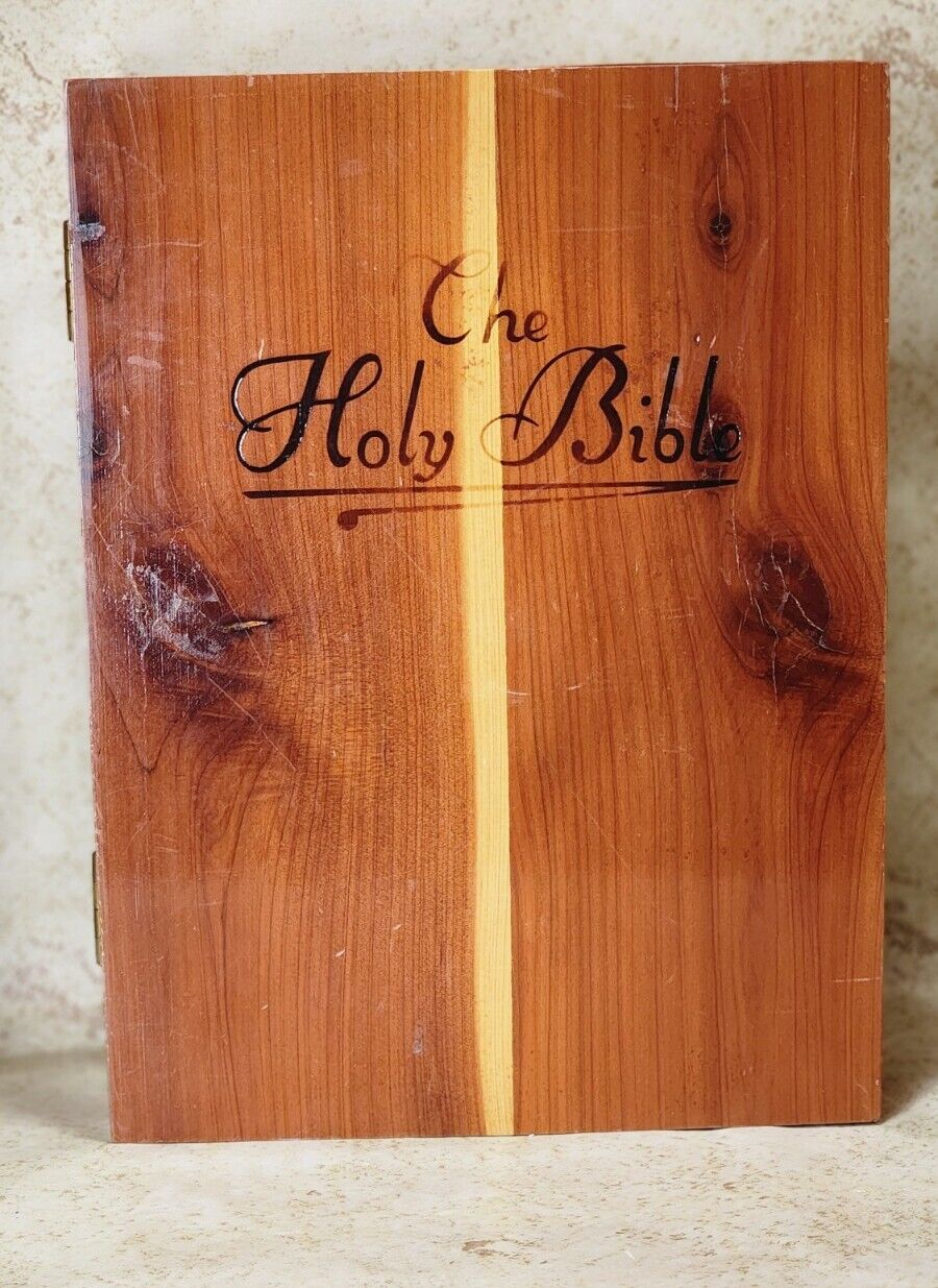 HOLY BIBLE MEMORIAL EDITION Catholic BIBLE w/Wooden Cedar Box Only