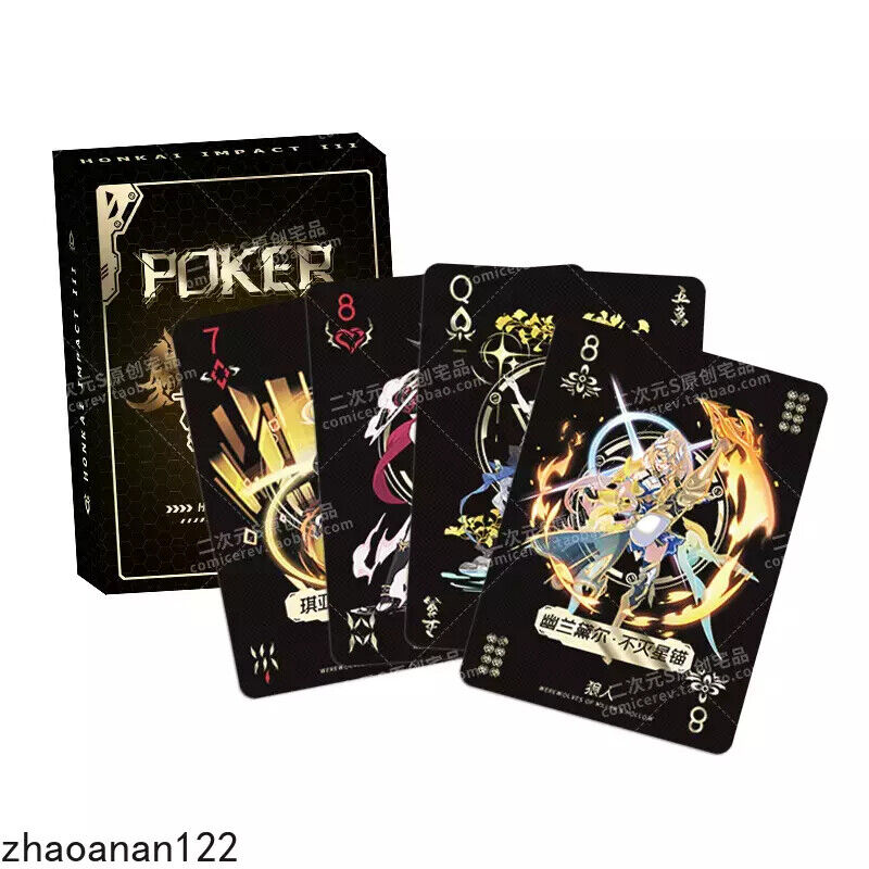 New Game Honkai Impact 3 Collection Poker Playing Game Fashion Girl Cards