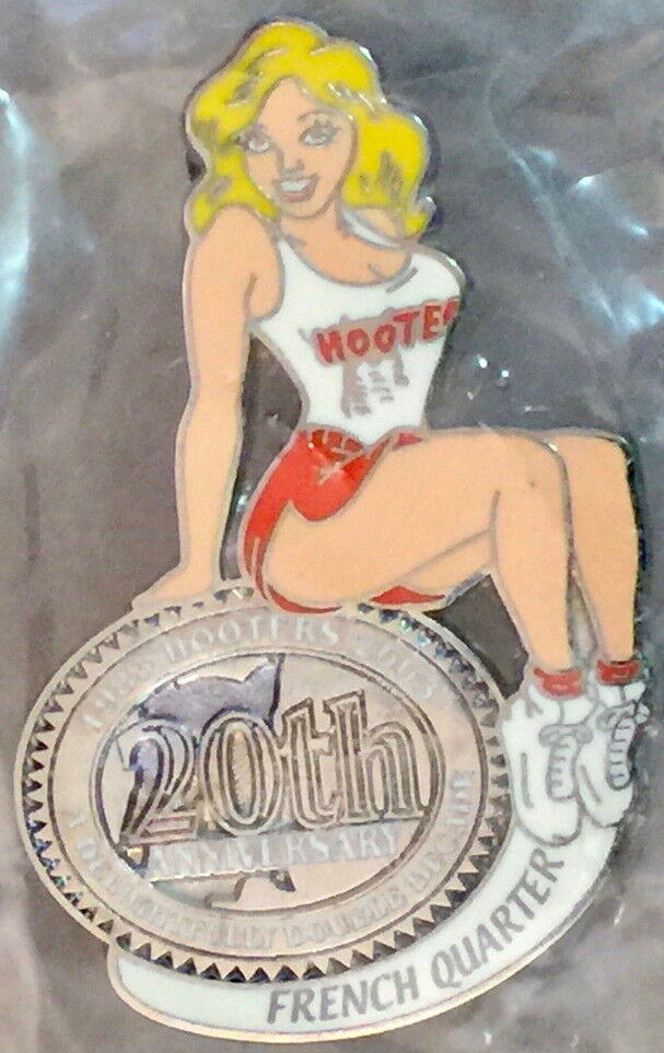 HOOTERS 1983-2003 20th Anniversary PIN Sexy Blond Waitress Girl - FRENCH QUARTER