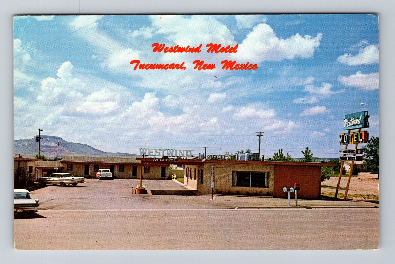 Tucumcari NM-New Mexico, Westwind Motel, Advertising Antique Vintage Postcard