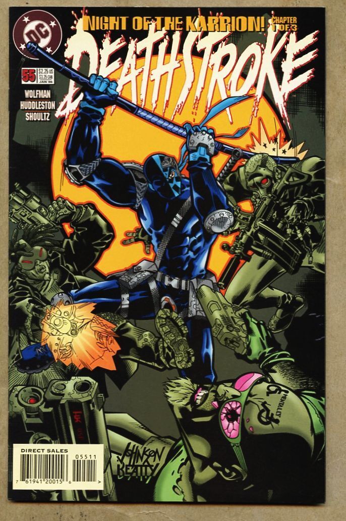 Deathstroke The Terminator #55-1996 vf- 7.5 Marv Wolfman Vigilante 1st Karrion