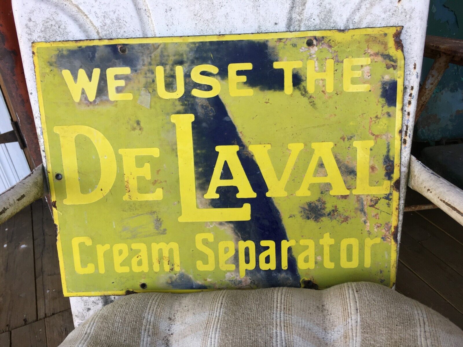 DeLaval Cream Separator Sign made of metal. Advertising sign 12in x 16in