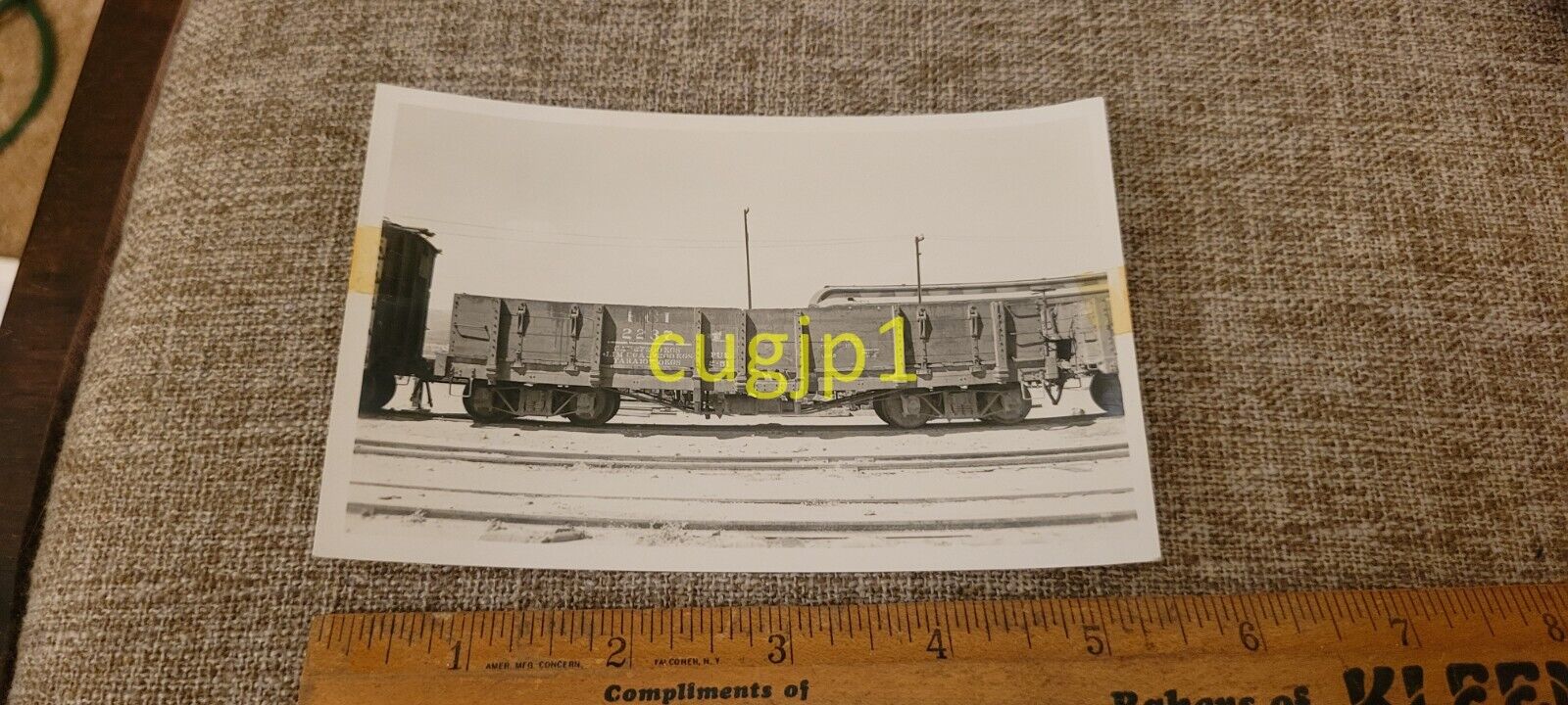 R114 Train Photograph Locomotive Engine RPPC FCI GONDOLA GGGGG