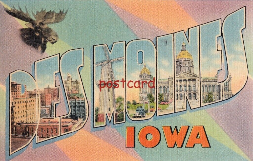 1944 DES MOINES Iowa, large letter, postmarked 
