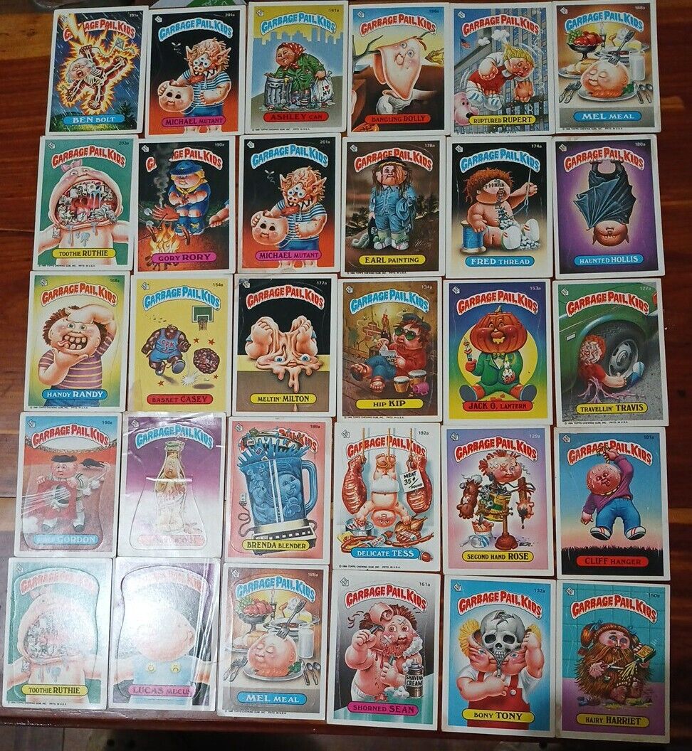 Vintage 1985 Series A Garbage Pail Kids Collectible Cards Lot Of 32
