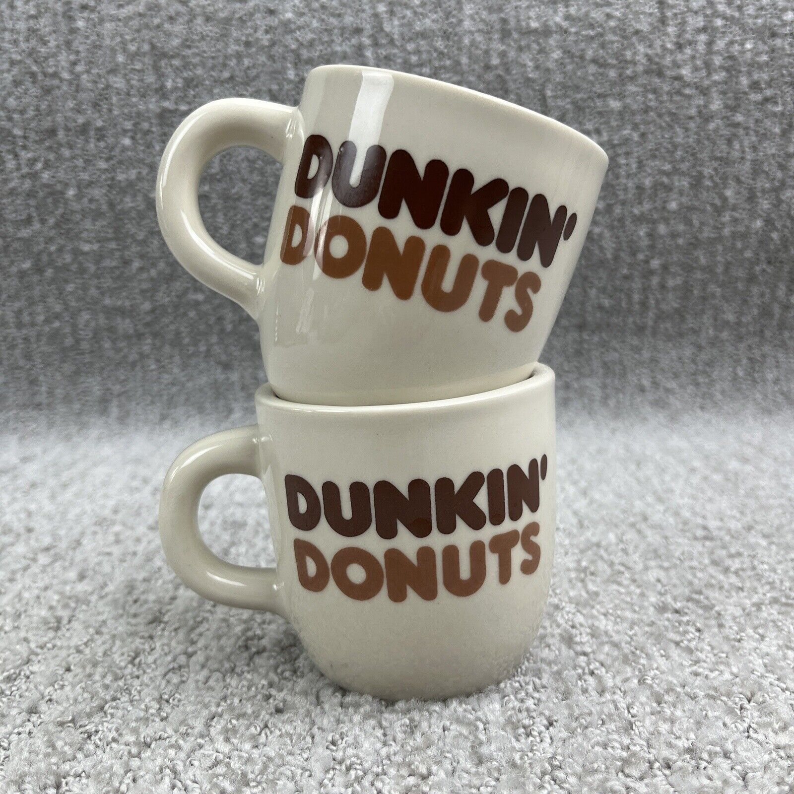 Vintage Dunkin Donuts Coffee Cups Mugs Diner 6oz Rego E997-41 Lot of 2