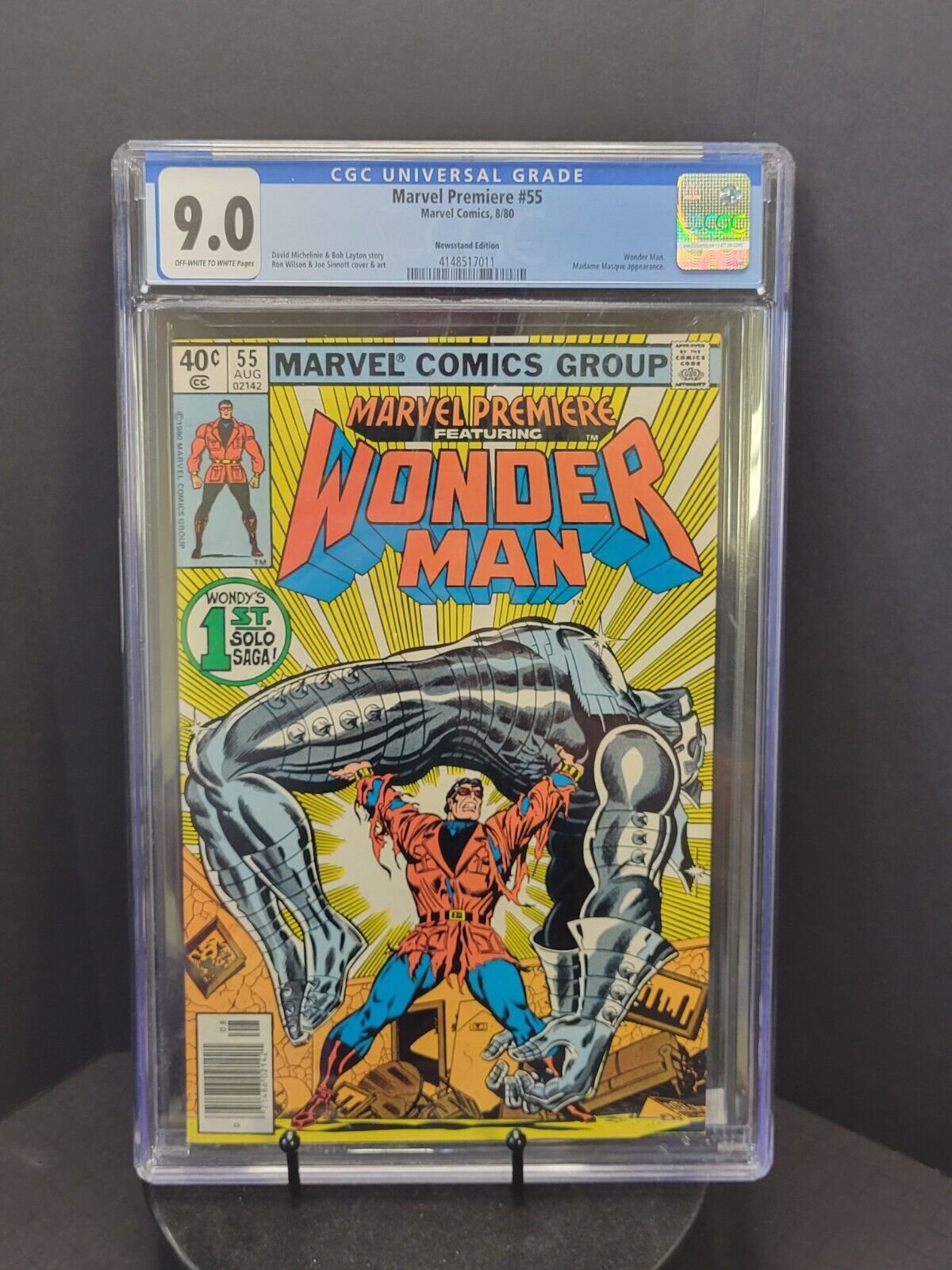 Marvel Premier #55 Wonder Man First Solo Saga, CGC 9.0 Newstand 