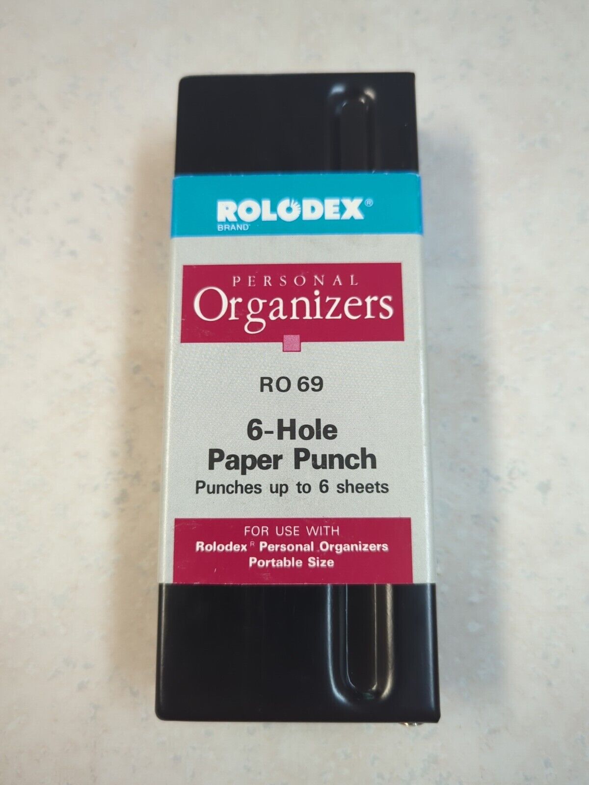 Vintage Rolodex 6 Hole Paper Punch For Attaché Traveler Organizer