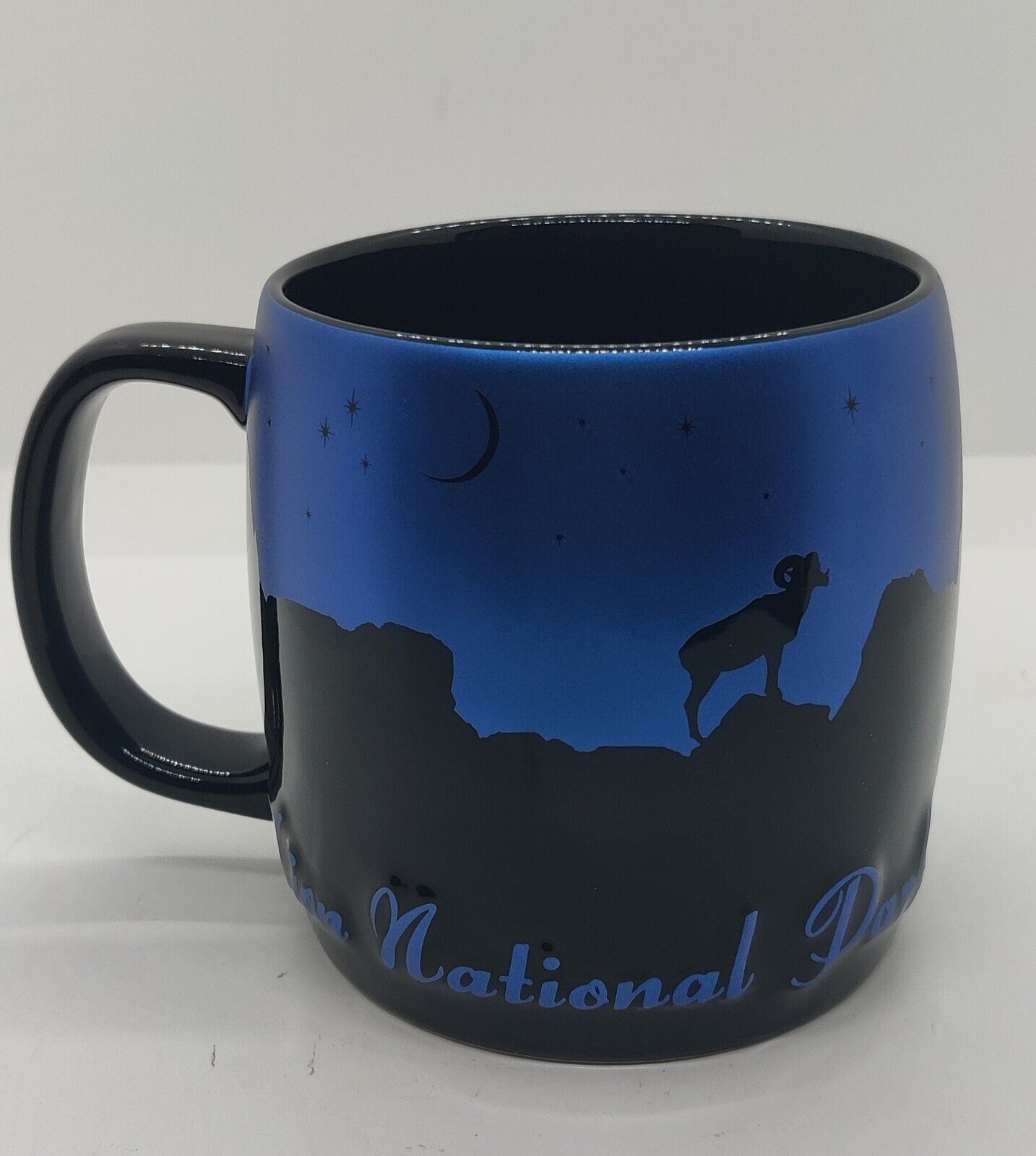 AmericaWare Zion National Park Coffee Tea Mug Night Sky 3D Silhouette 22 oz Blue
