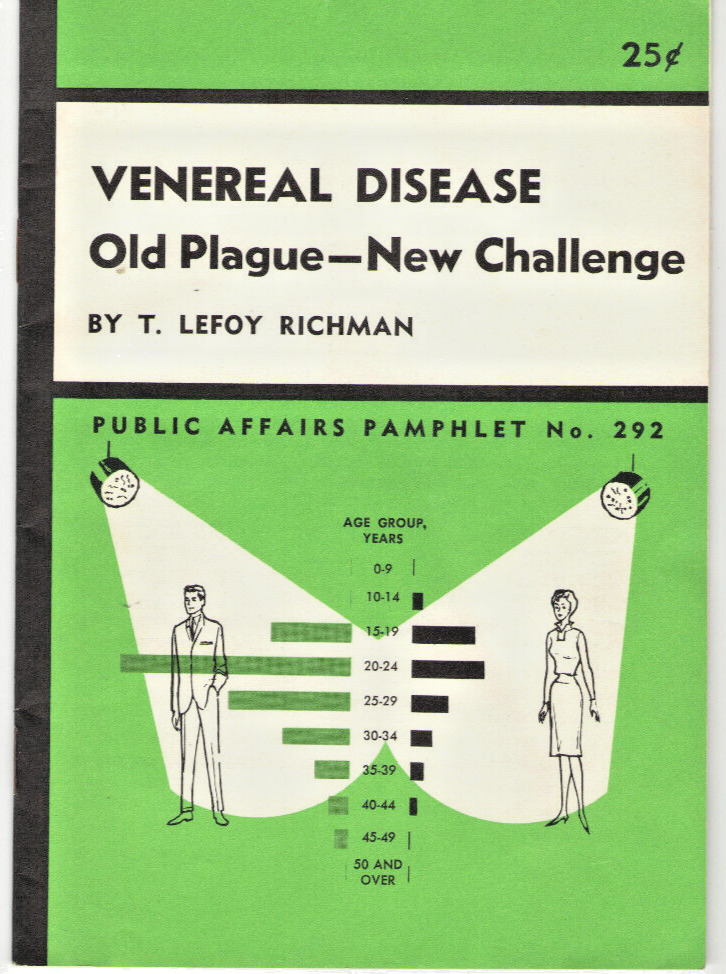 VINTAGE 1960 BOOKLET: VENEREAL DISEASE OLD PLAGUE-NEW CHALLENGE GRAPHS & CHARTS
