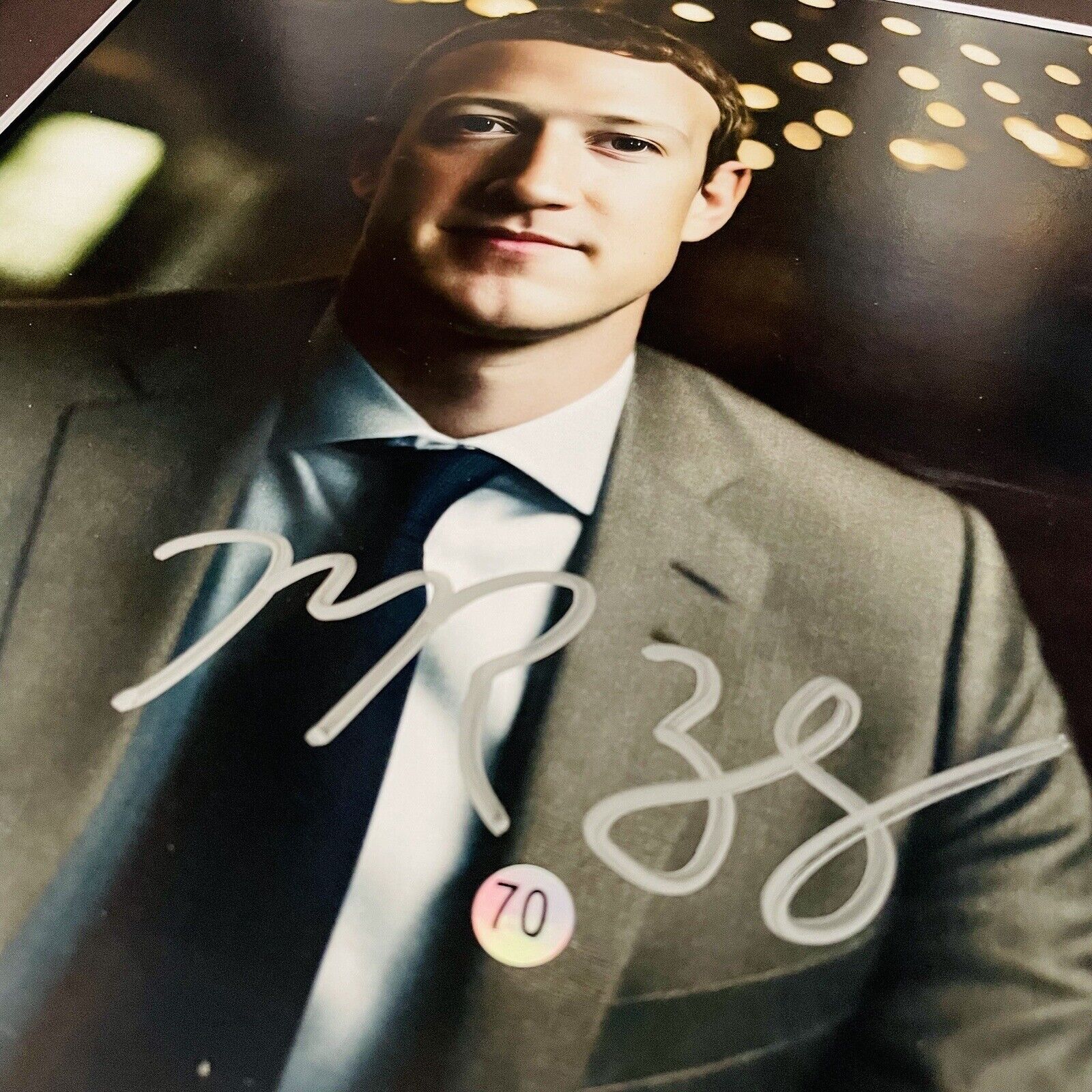 ⭐️ COA Mark Zuckerberg Hand Signed Facebook Autograph Signature