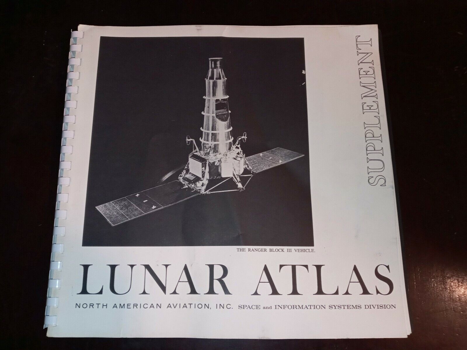 1966 North American Aviation Lunar Atlas Supplement Manual in Original Binder
