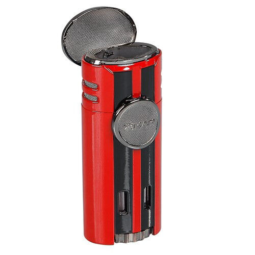 Xikar HP4 Quad Jet Flame Table Top Cigar Lighter - RED