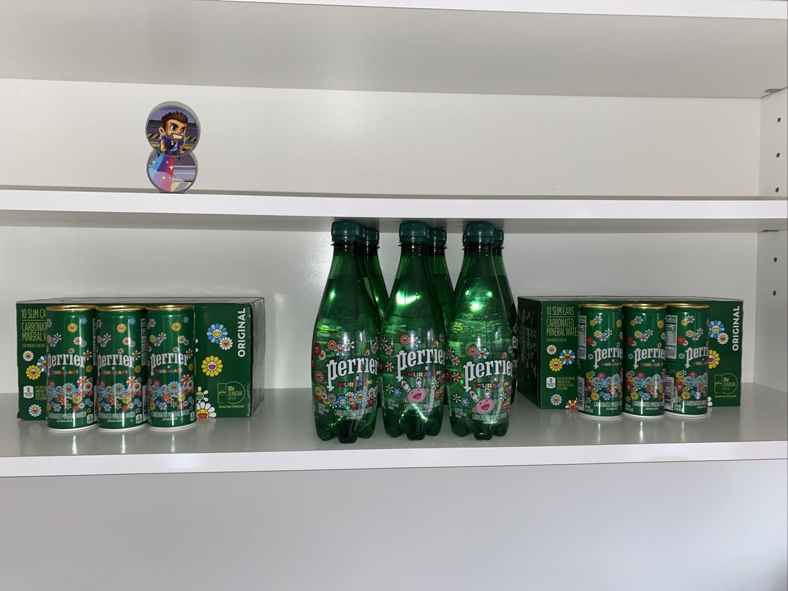 Perrier x takashi murakami (1 Can And 1 Bottle Combo) Limited Rare Art Gift
