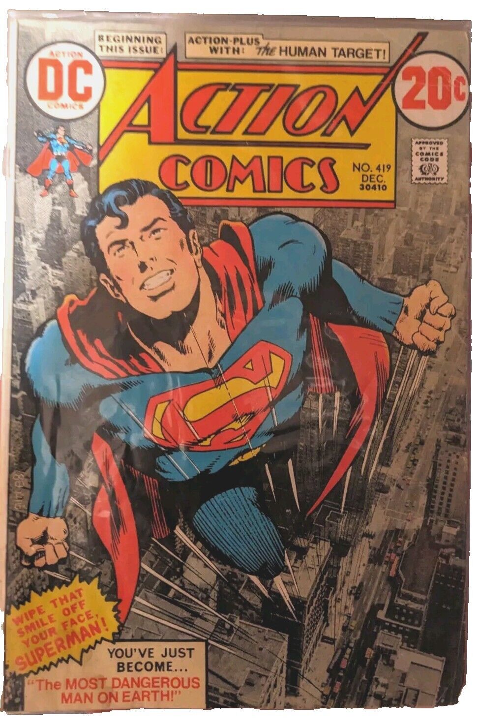 Action Comics #419 (1972)  Neal Adams Superman 1st Human Target