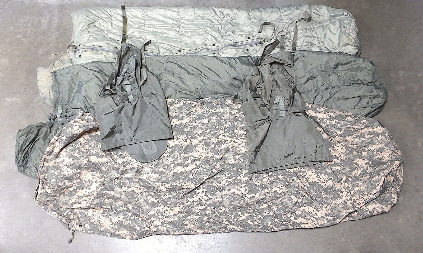 Army 5 Piece Modular Sleep System MSS Intermediate Patrol Sleeping Bag ACU Bivy