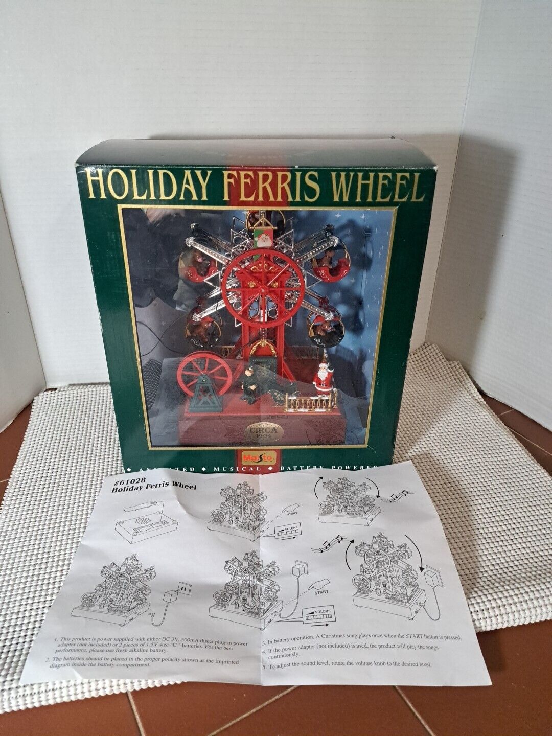 Maisto Animated Musical Christmas Holiday Ferris Wheel Circa 1904 Working