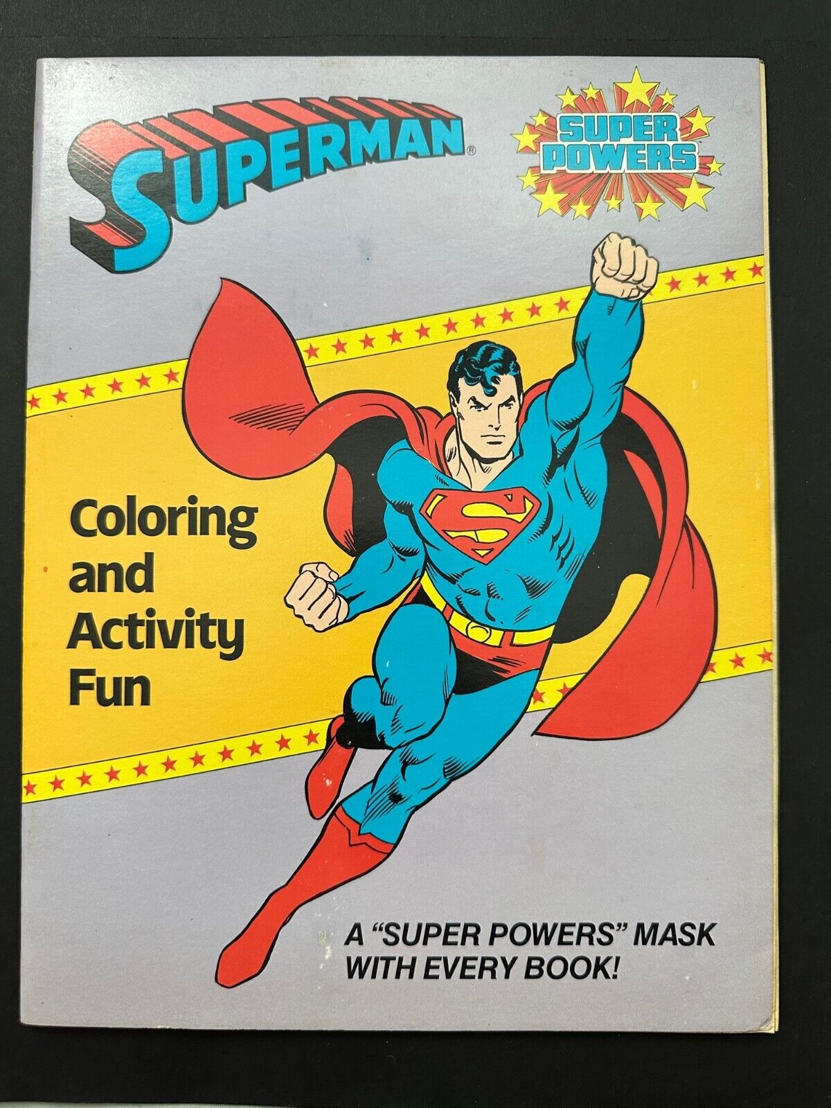 Vintage Superman Super Powers Coloring and Activity Book 1984 Unused RARE