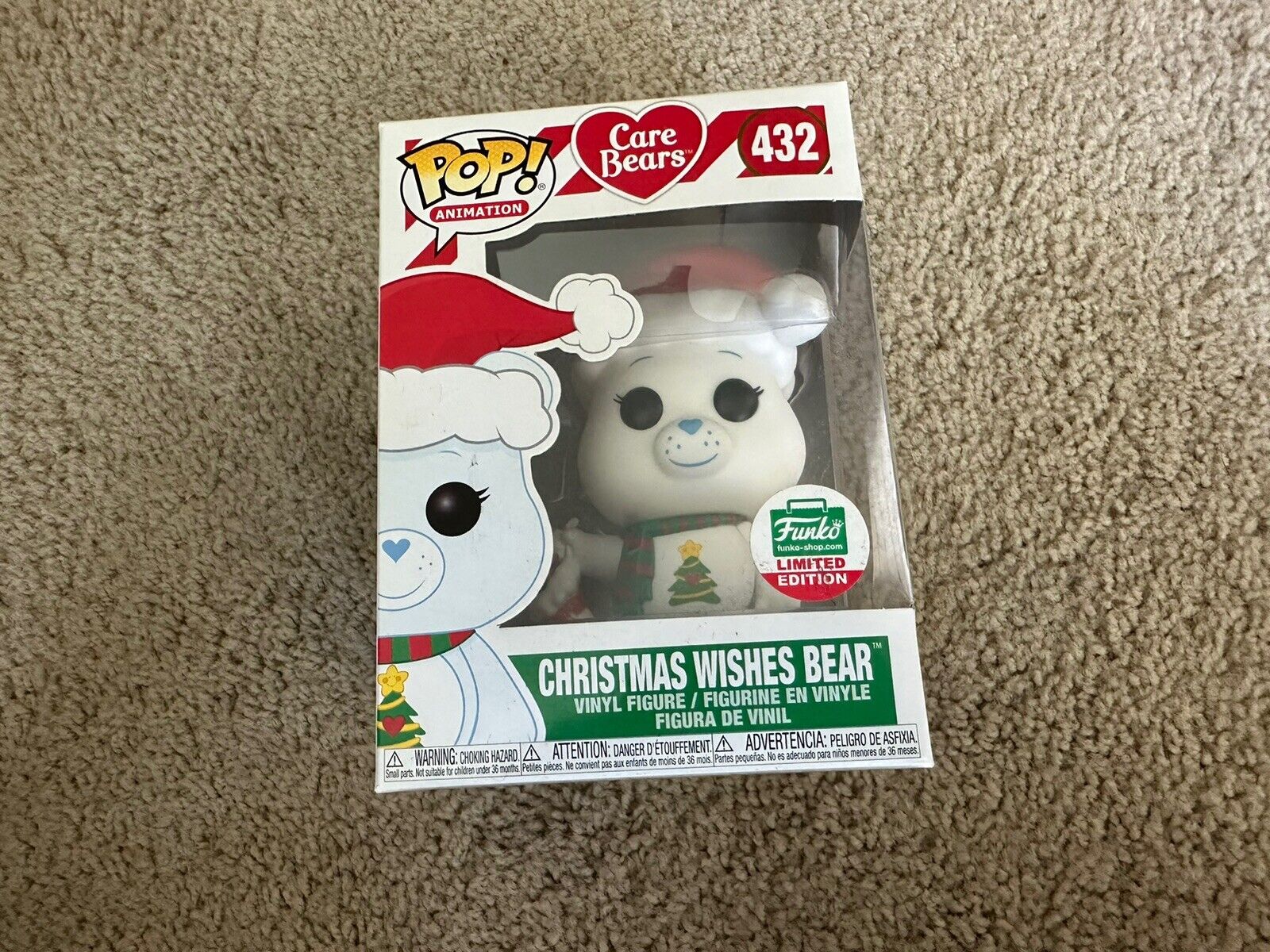 Christmas Wishes Bear Care Bears Funko Shop Pop Animation Holiday Exclusive 432