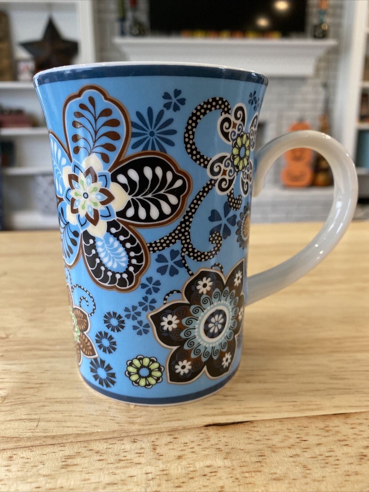 Vera Bradley Bali Blue Blue Paisley Tea or Coffee Mug