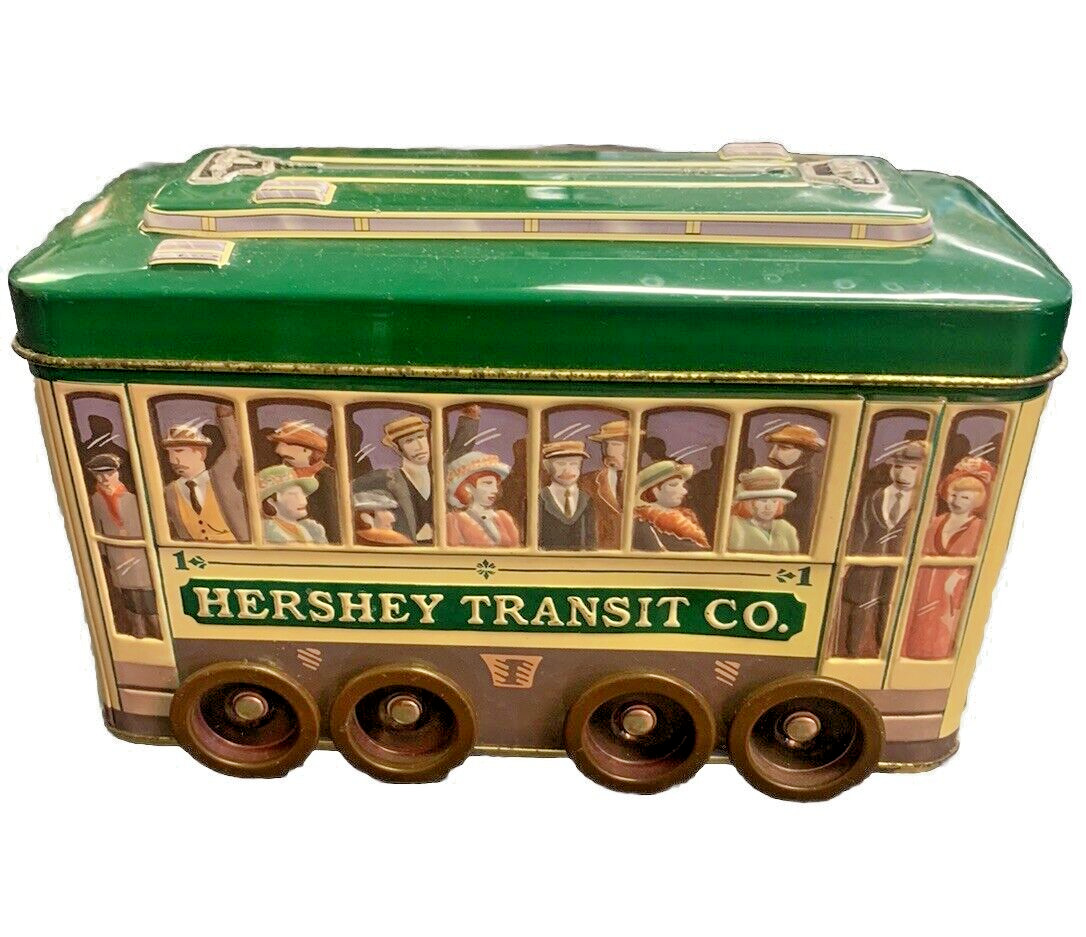 2002 Hershey Transit Co. Vehicle Series Canister Tin #3 Trolley Wheels Move 