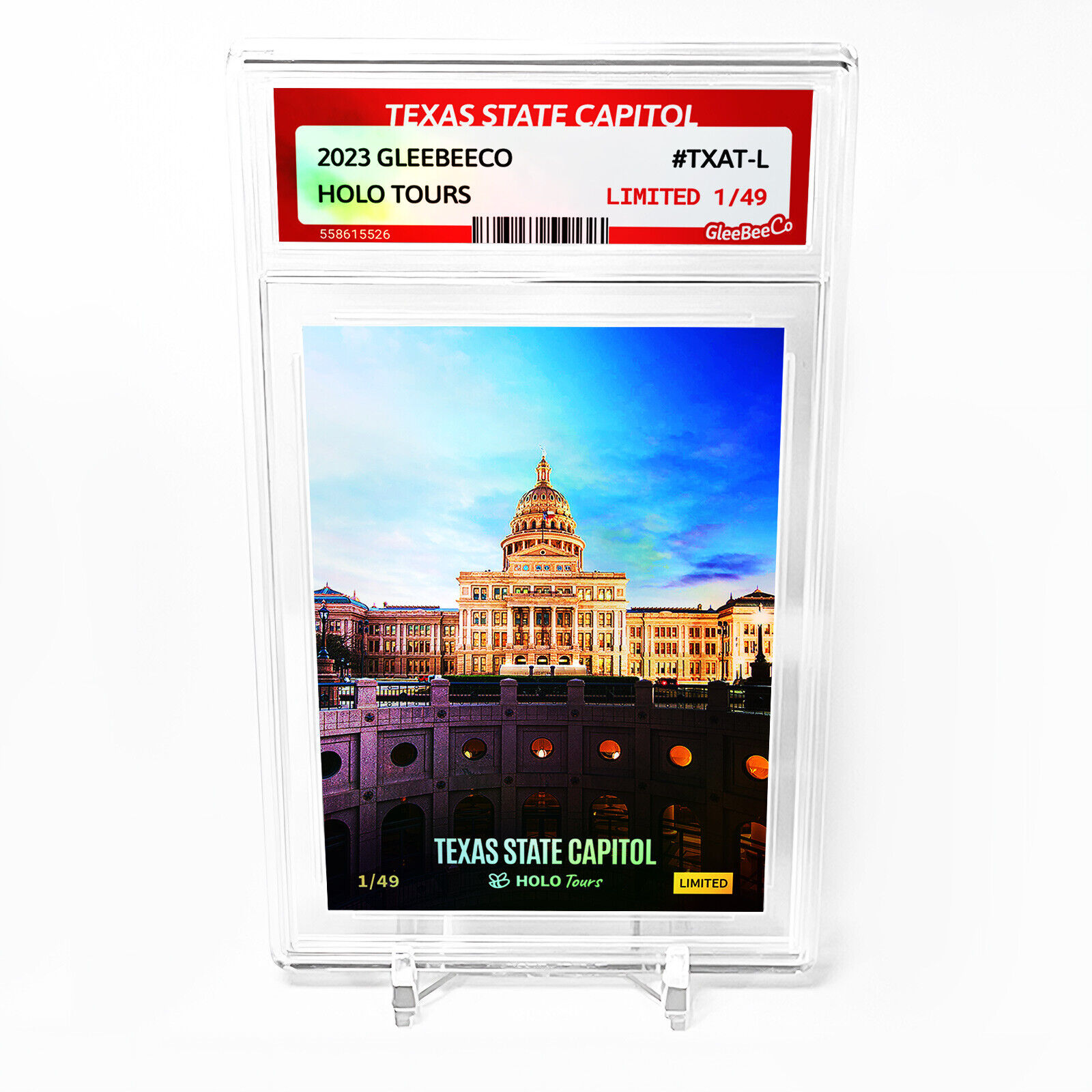 TEXAS STATE CAPITOL Card GleeBeeCo Holo Tours Austin #TXAT-L Limited to Only /49