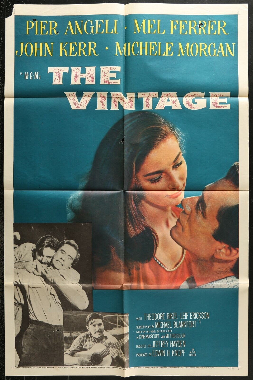 THE VINTAGE Pier Angeli AUTHENTIC ORIGINAL 1955 1 Sheet Movie Poster 27 x 41