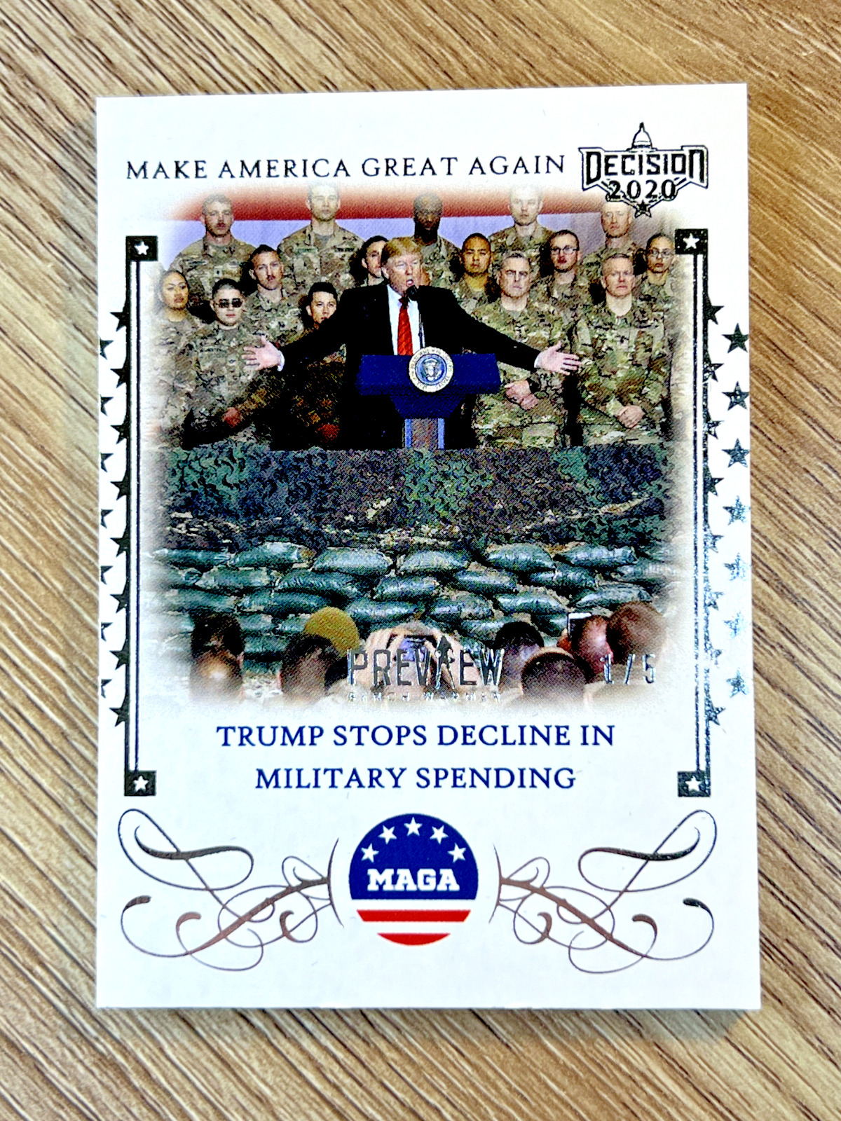 Decision 2020 MAGA M37 Trump stops Decline in Military Spending SP /5