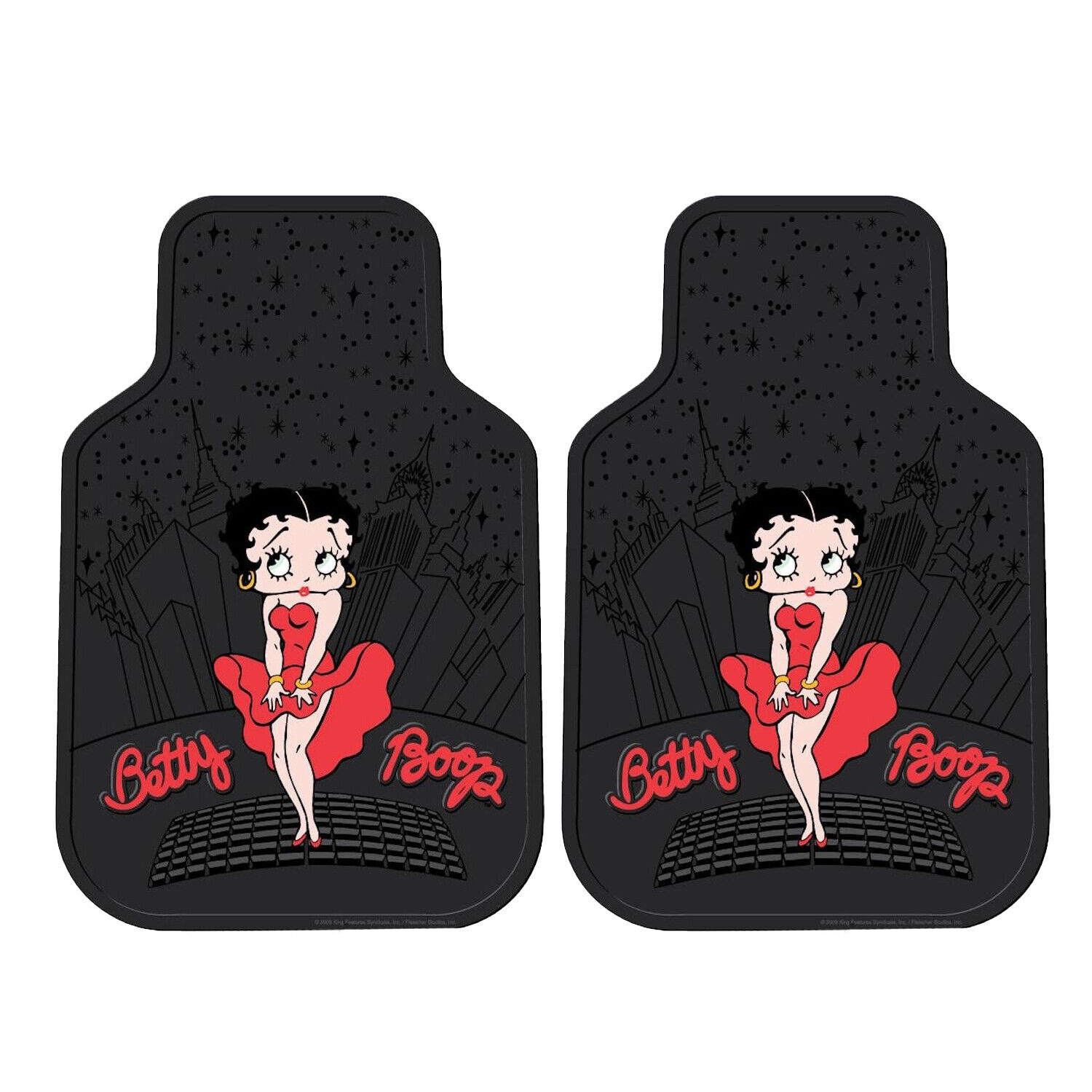 Plasticolor Betty Boop Car Mats - Stylish Floor Mats, 2 pcs