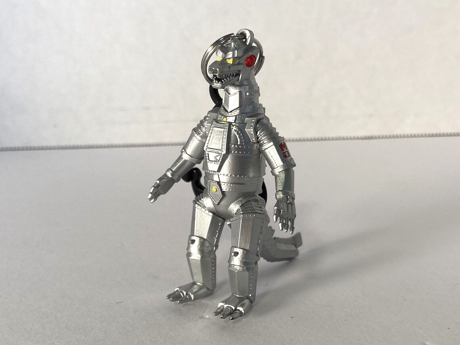 Surreal Entertainment Mecha Godzilla PVC Hangers Keychain Silver Figure Toy