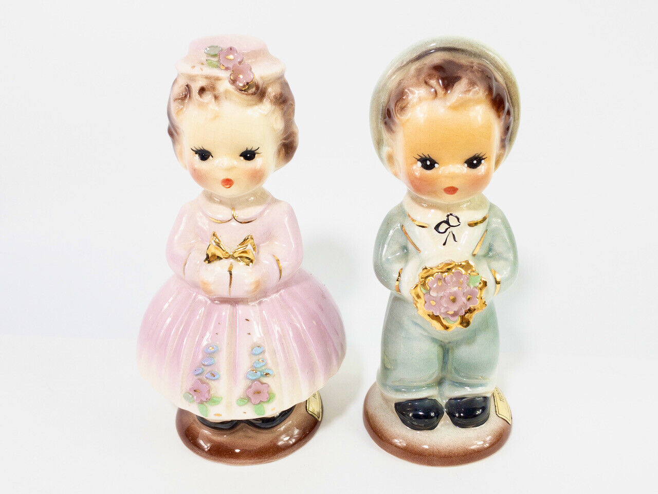 Joseph Originals California 1953, Hedy & Teddy Girl & Boy Ceramic Figurines, GR8