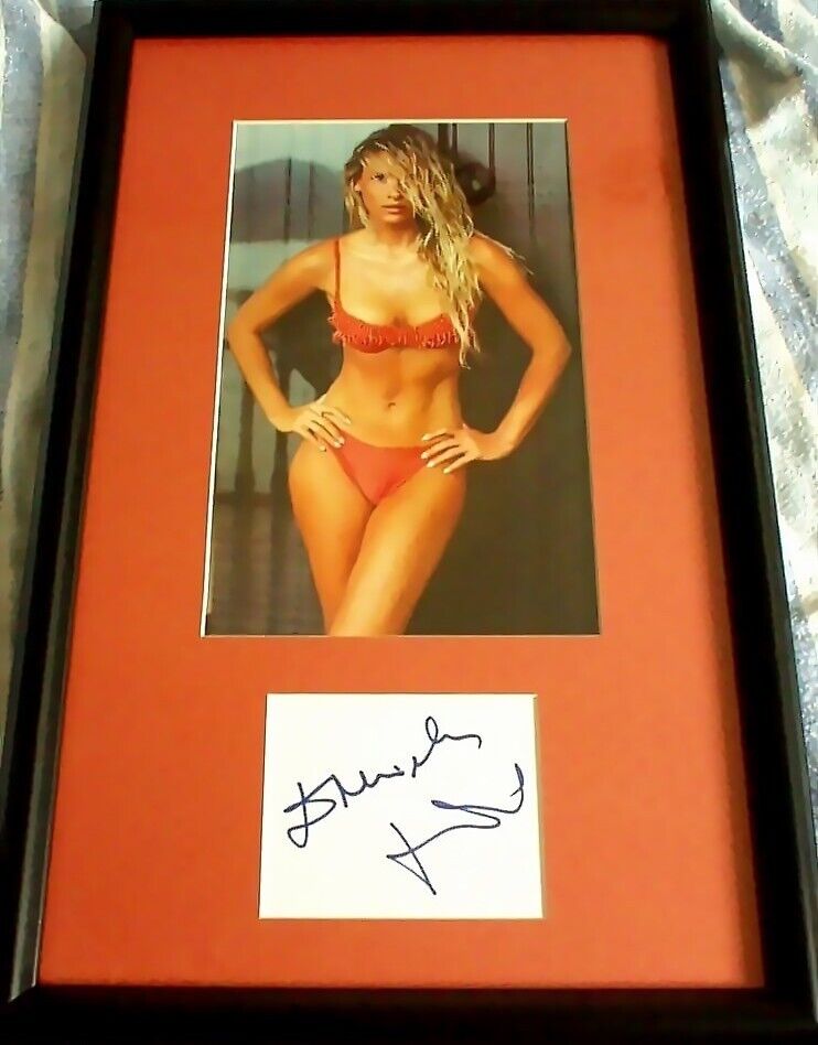 Daniela Pestova autograph signed framed Sports Illustrated Swimsuit bikini photo