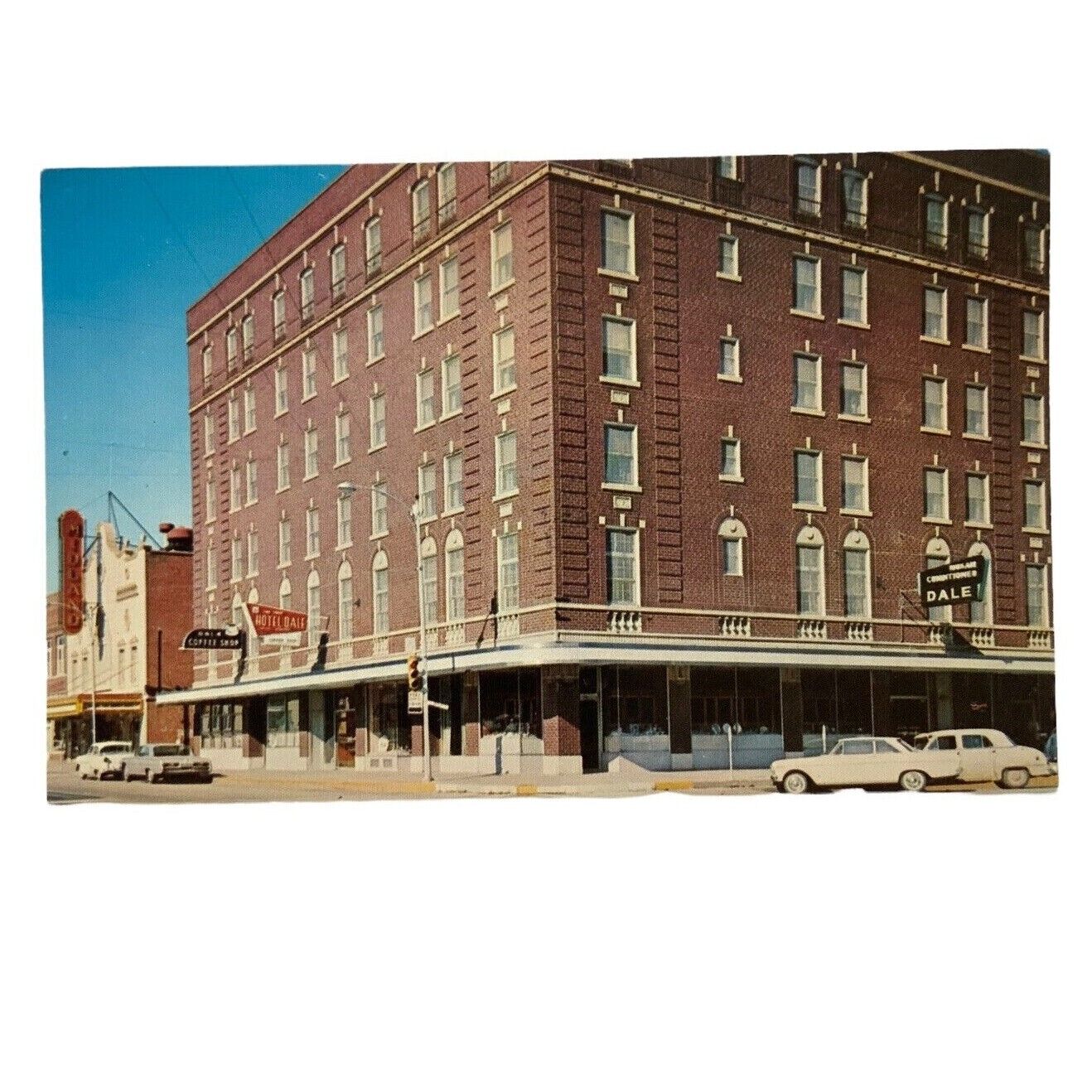 The Hotel Dale Coffeyville KS Route 66 Color Postcard Kansas WC Pine Co 1960s