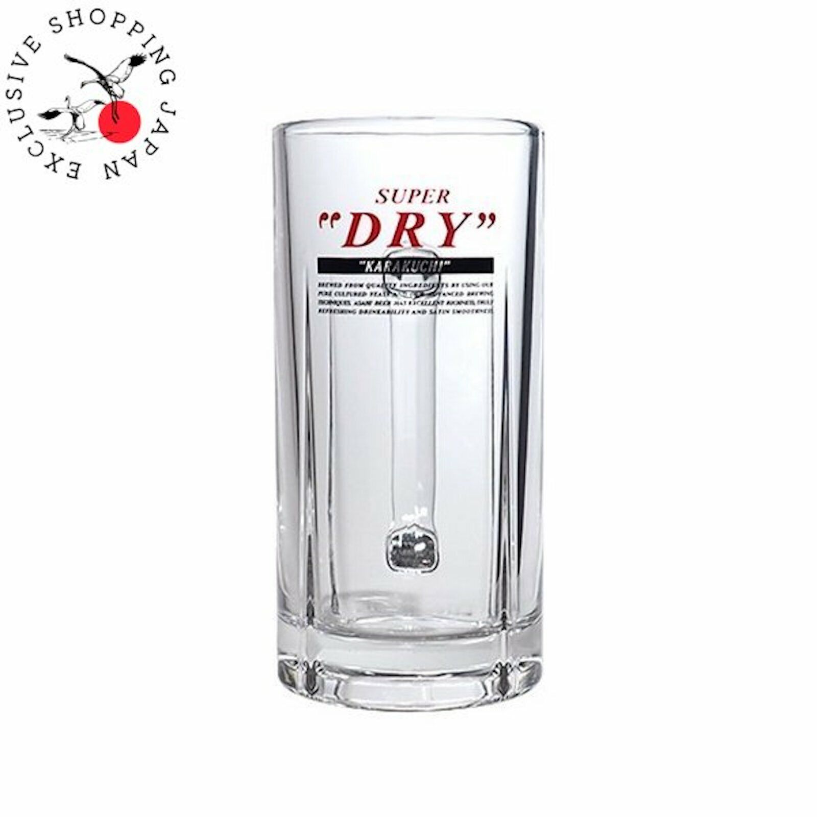 Asahi Super Dry Mug Large Glass 14.7oz 435ml Japanese Beer Drinking Clear Pint