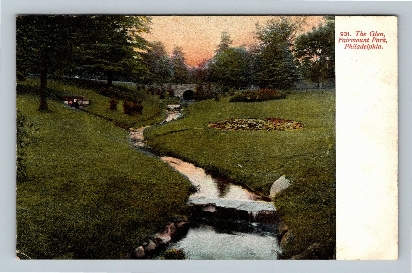 Philadelphia PA, The Glen at Fairmount Park, Pennsylvania Vintage Postcard