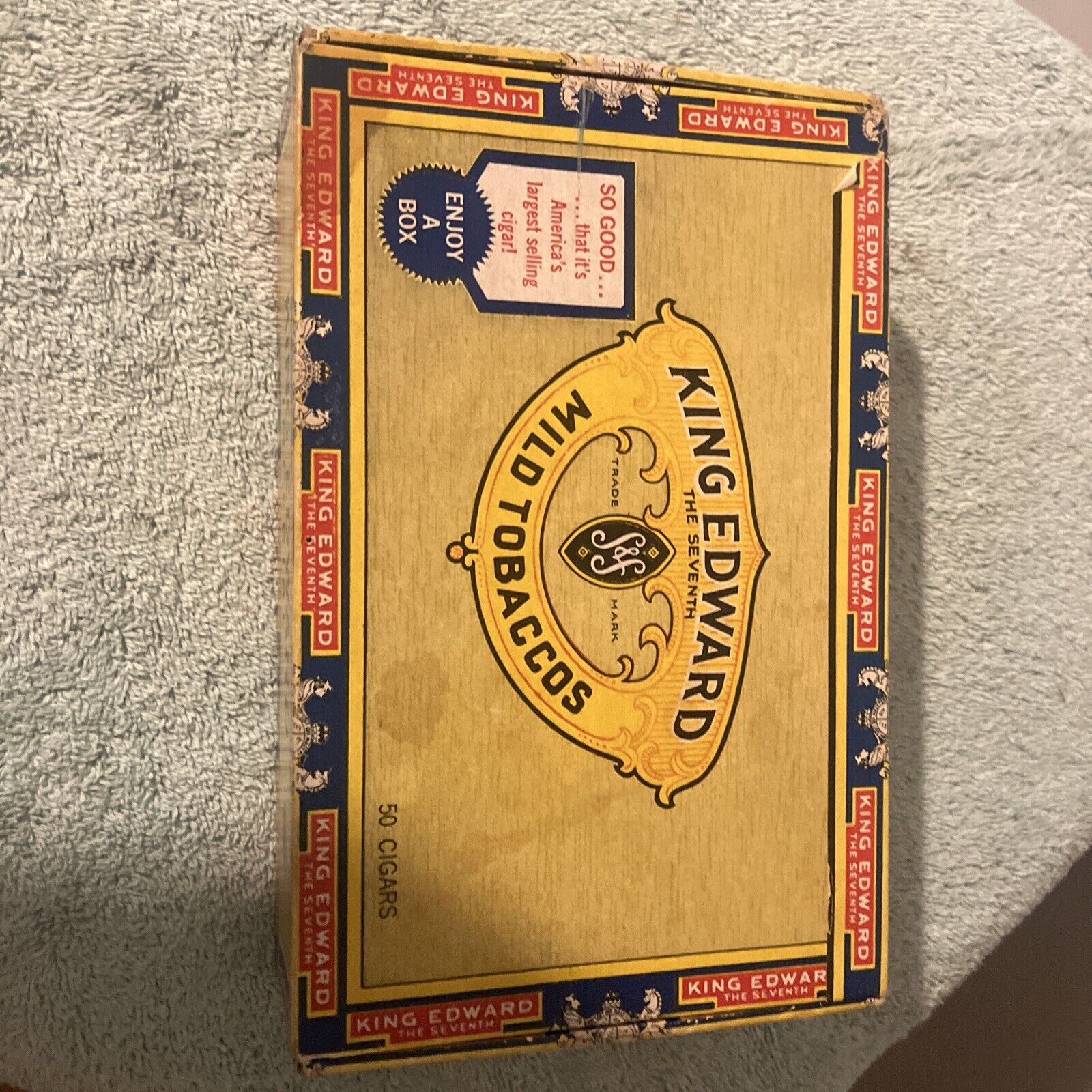 Vintage King Edward the Seventh  Tobaccos Collectors Cigar Box