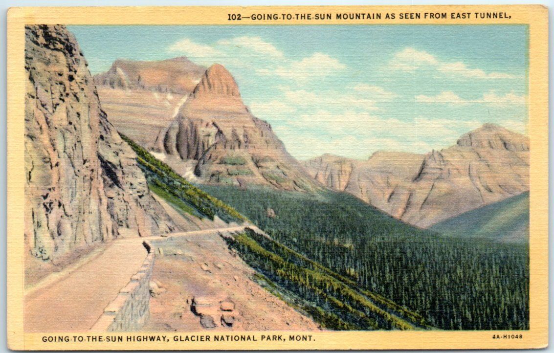 Postcard - Going to the Sun, Glacier National Park, Montana