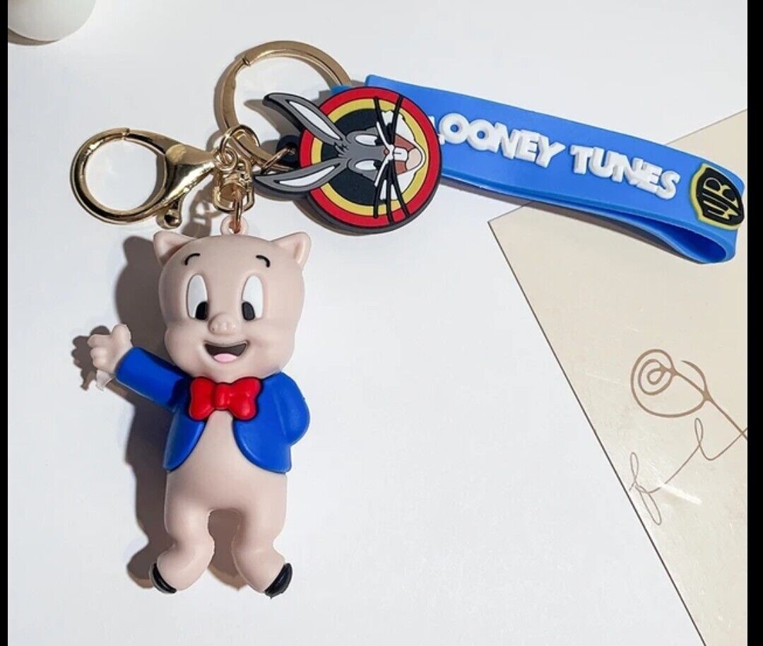 Porky Pig Key Chain Looney Tunes NEW