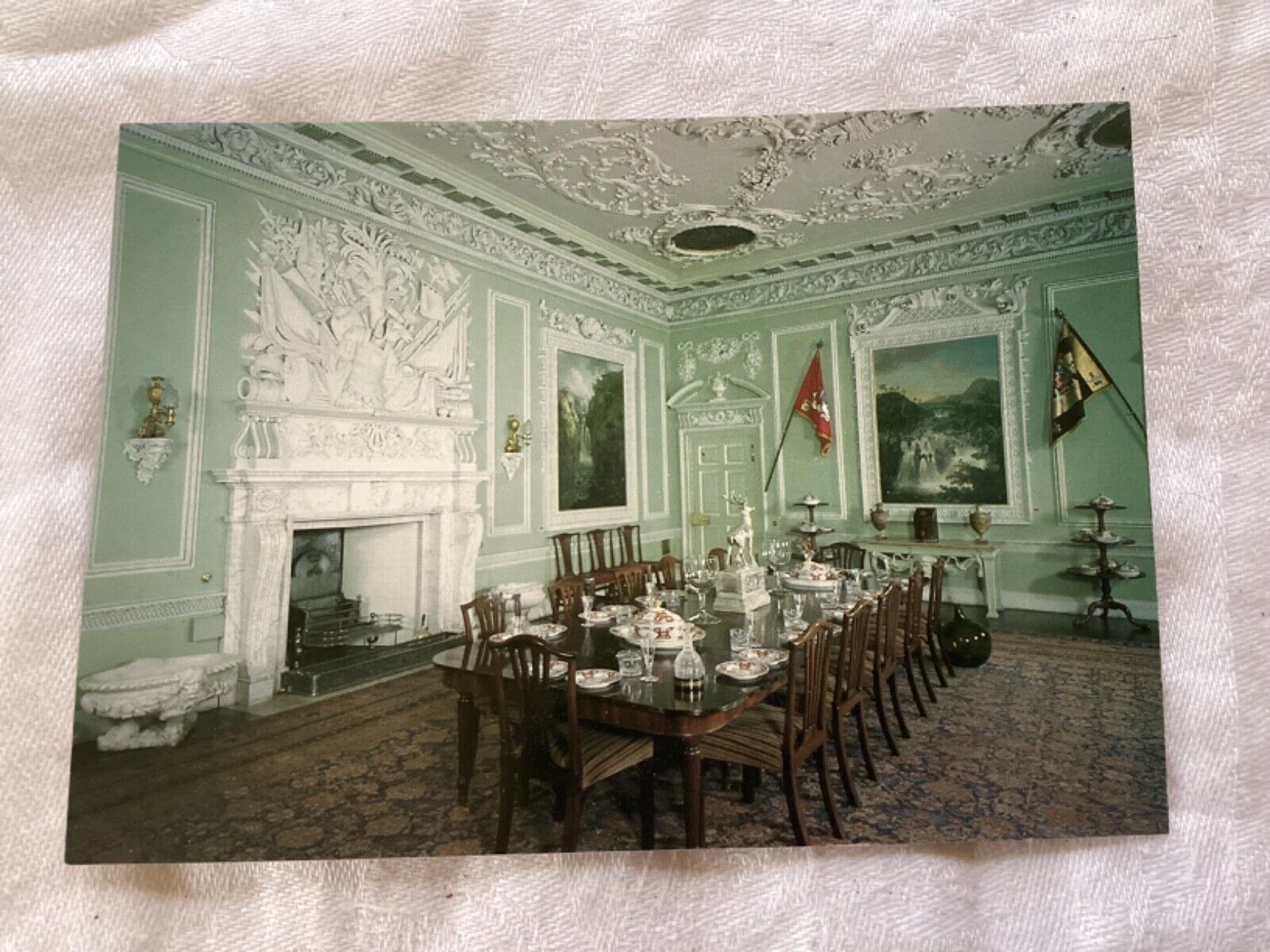 Postcard of the Dining Room of Blair Castle, Scotland