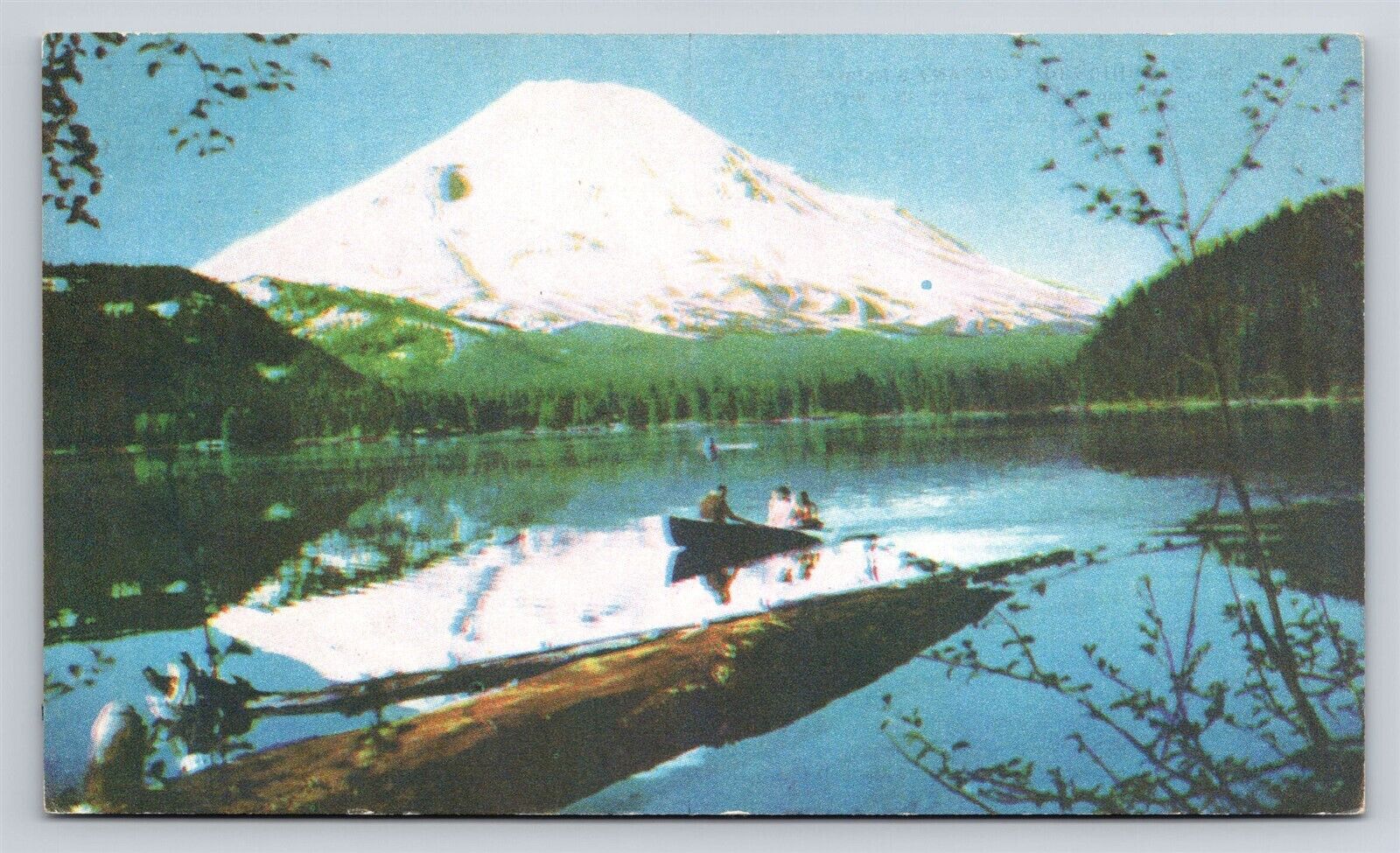 Mount Saint Helens WA Spirit Lake View 1939 Union Oil 76 Postcard Mt St Helens
