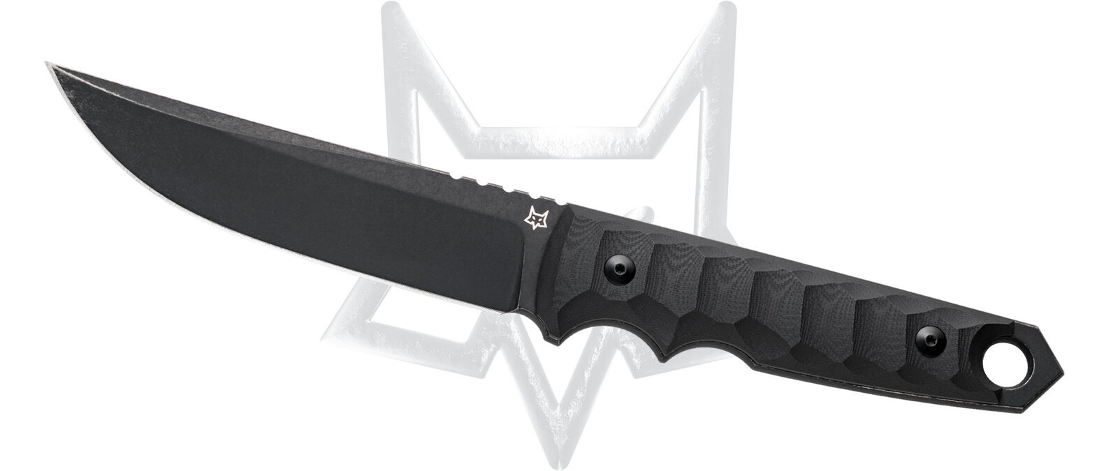 Fox Knives Ryu Fixed Blade Knife FX-634 Black Niolox Steel Black G10