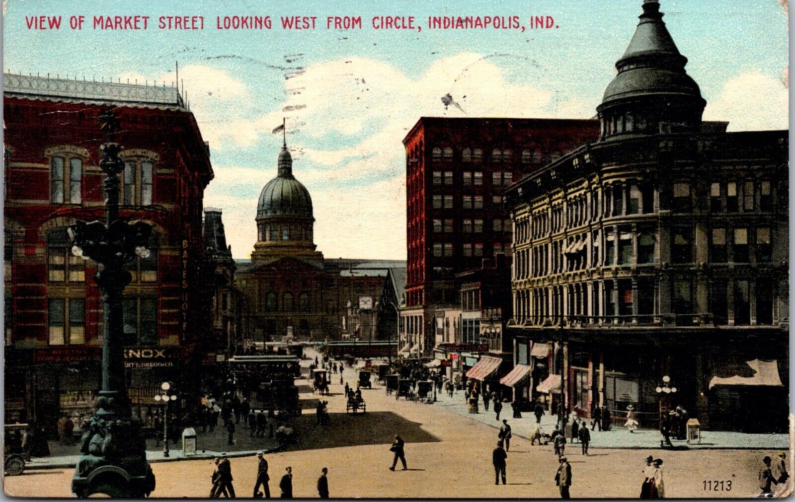 PC View of Market Street Looking West from Circle Indianapolis, Indiana~132177