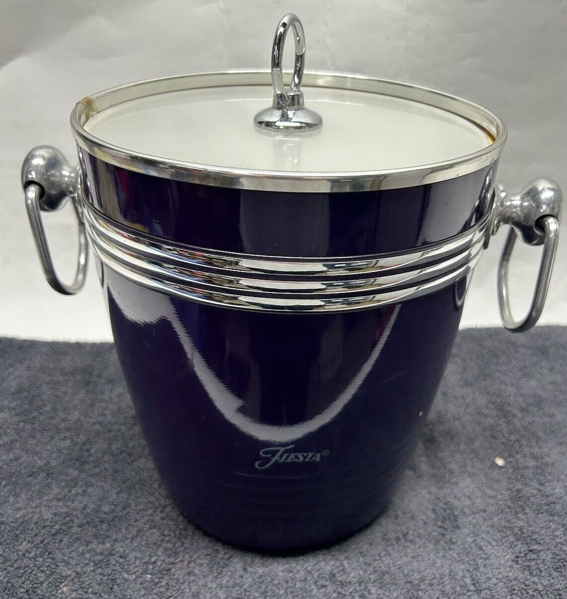 Fiesta Purple Vintage Retro 5qt Insulated Ice Bucket with Lid