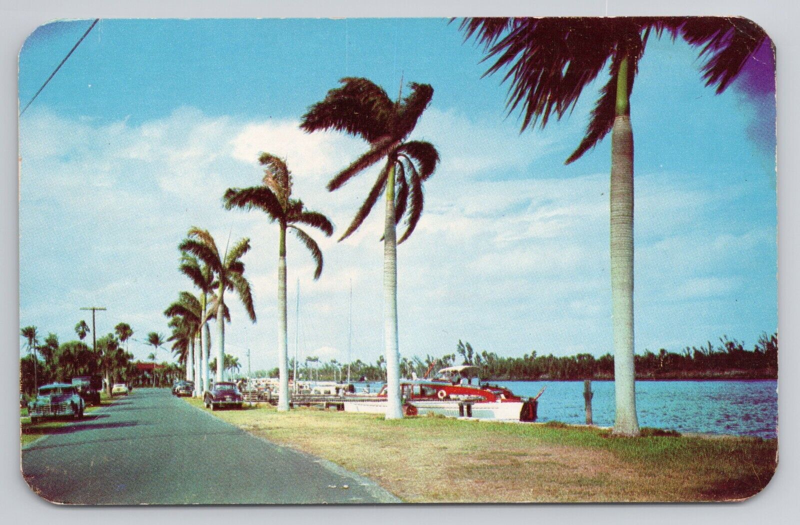 Postcard Yacht Harbor Delray Beach Florida 1967