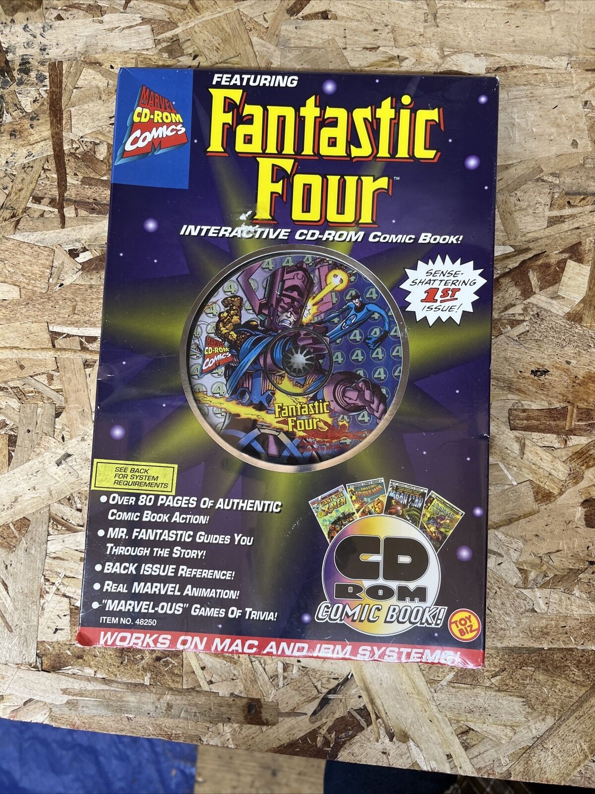 NEW SEALED 1995 Marvel CD-ROM Fantastic Four Interactive Comic w/ CDs