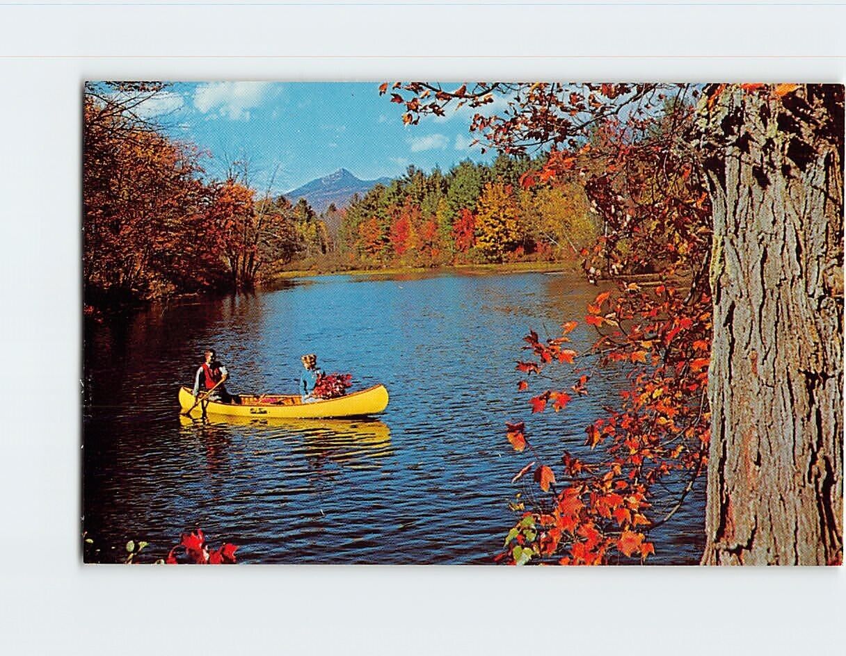 Postcard Canoeing on an Autumn Day