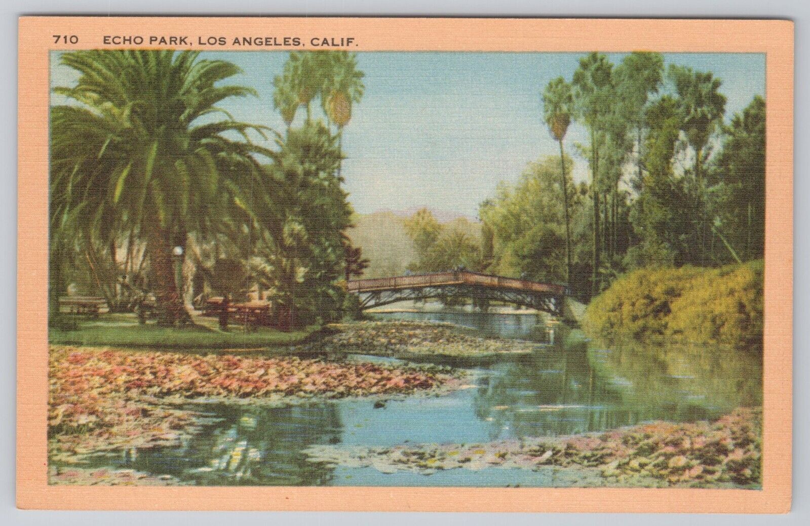 Postcard Eco Park Scenic View Los Angeles California